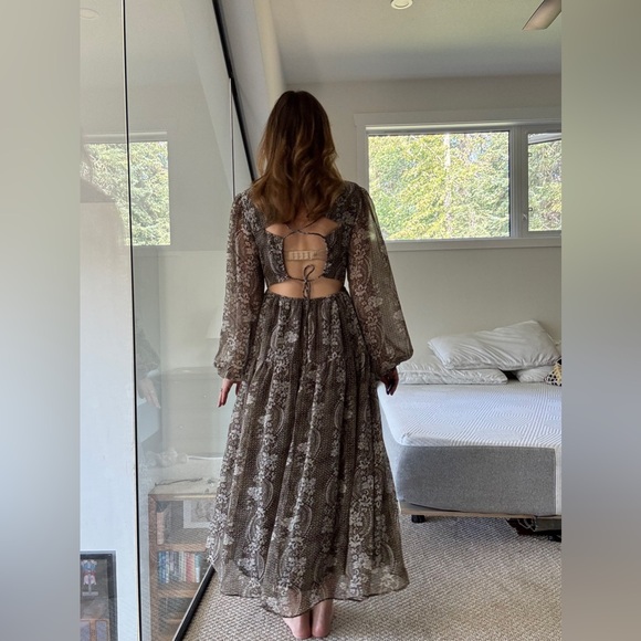 Anthro En Saison xs-s NWT Paisley Long Sleeve Maxi Dress - Picture 6 of 15